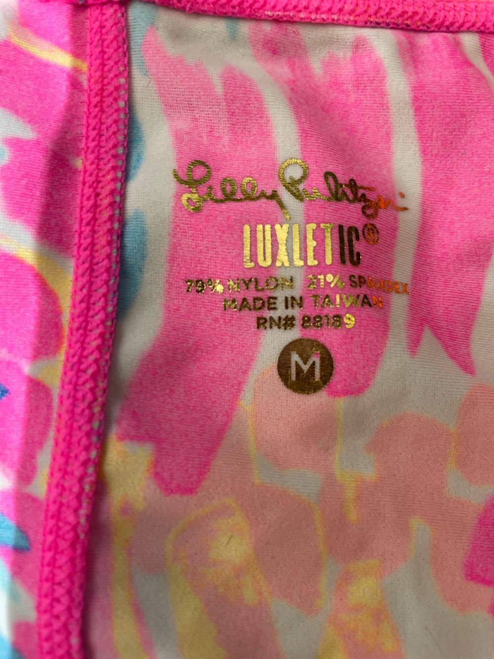 Lilly Pulitzer UPF 50+ Luxletic Kona Sunguard Rash Guard Goombay Smash M SWIM - Picture 7 of 10